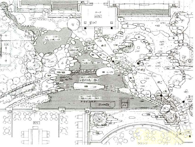 枡野俊明 中庭 瀑松庭
