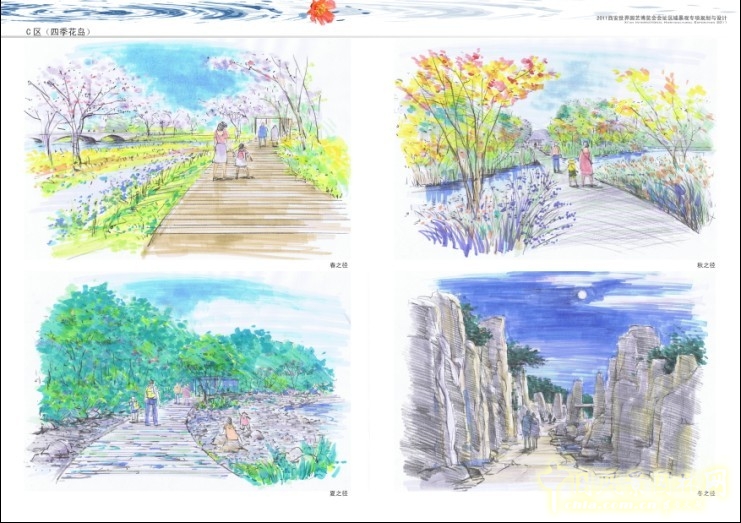 盛葉夏樹 世園會 景觀規劃 效果圖