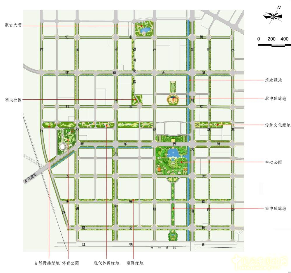 毛子強 景觀設計 北京園博會 內蒙朧古巴彥淖爾新區綠地 中國風景園林網