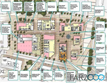 倫敦殼牌中心總體規劃 中國風景園林網