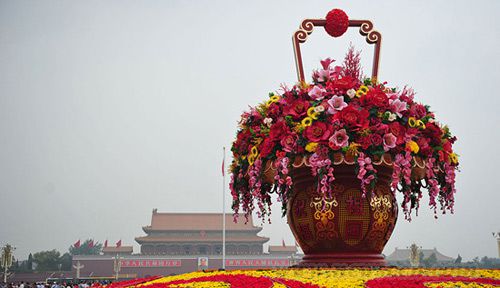 天安門廣場 花籃 
