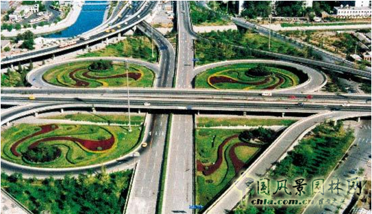 劉秀晨 綠色的云 北京 城市道路 綠化 中國風景園林網