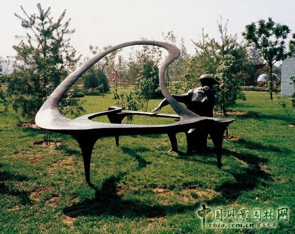 劉秀晨 綠色的云 北京 國際雕塑園 中國風景園林網