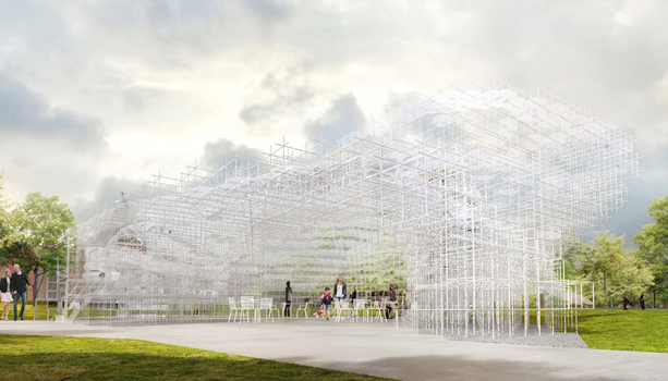 藤本壯介為蛇形畫廊設計的夏季展館視覺效果圖