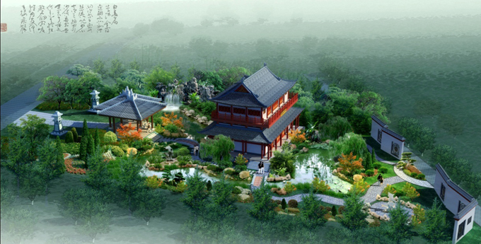 北京園博會鄂州園效果圖