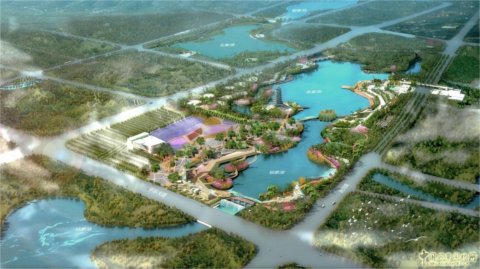 五象湖公園整體鳥瞰