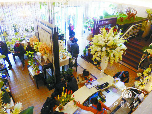 在洽談區俯視一層店面