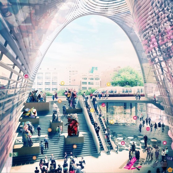 美國底特律市中心重建項目設計