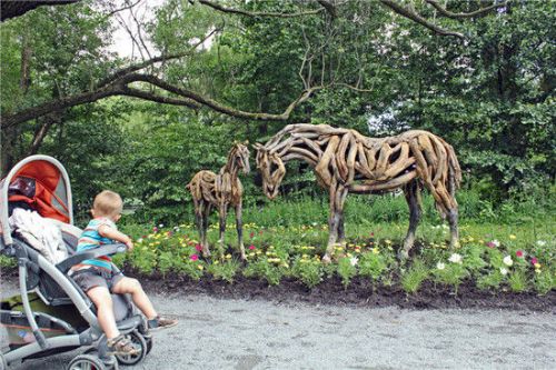 “奧德賽(母馬)與希望(小馬)”