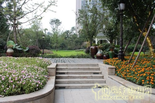 住宅景觀獎 園林景觀 成都世貿 成都世貿猛追灣項目  小區入口