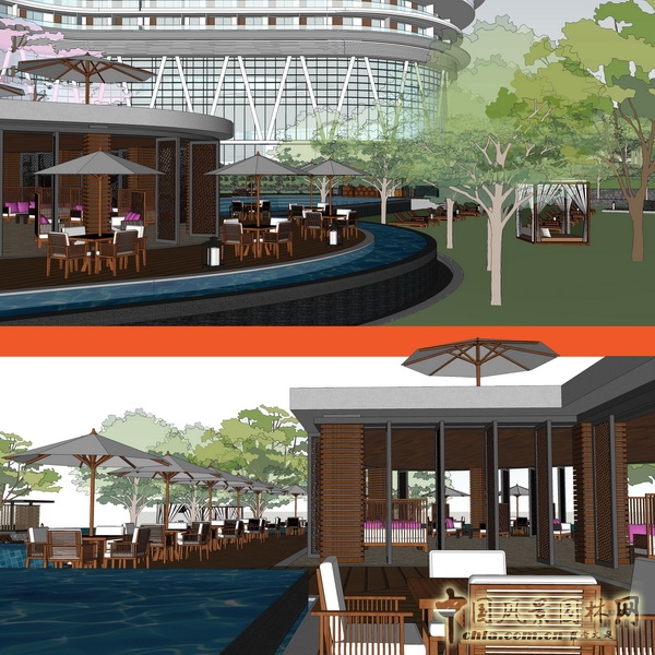 希爾頓 逸林酒店 景觀設計 何小強 中國風景園林網