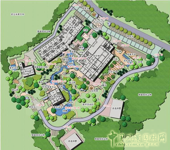 北京密云云水山莊總平面圖