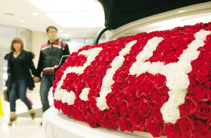 津城情人節(jié)玫瑰花“怒放”