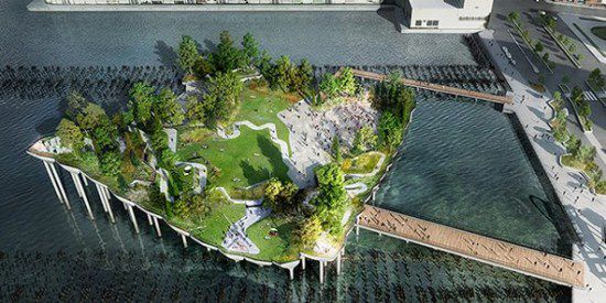 美國富豪斥巨資在紐約建漂浮公園 將于2016年開工