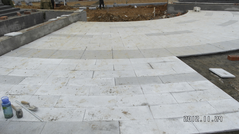 弧形廣場異形石材鋪裝