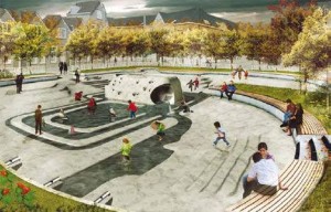 由雨水集成的水上廣場：荷蘭鹿特丹雨水廣場