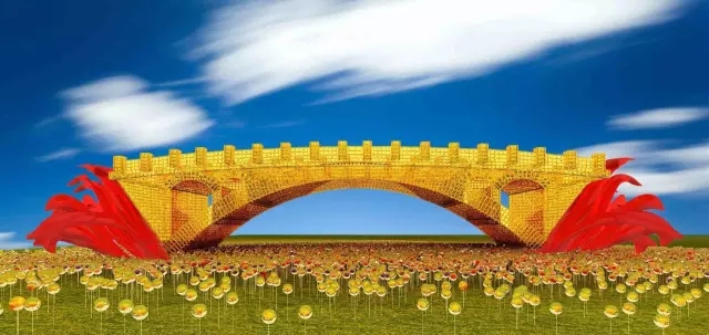 今年國慶天安門廣場中心花籃亮點多！