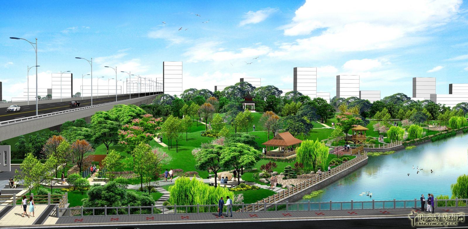 2016園冶杯專業獎參賽項目：無錫新區前進路伯瀆港濱水公園景觀設計