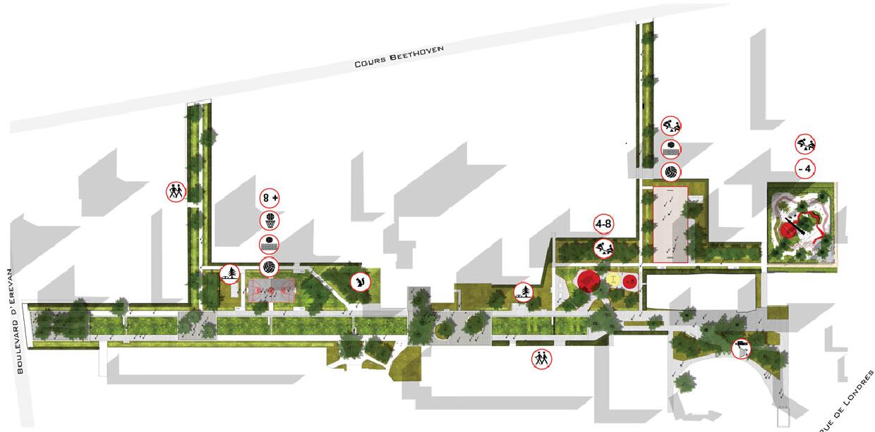 法國阿爾福維爾集團(tuán)社區(qū)線性公園