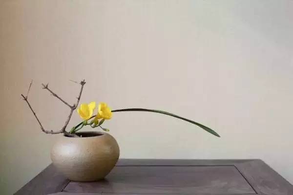 春天 茶席上的插花