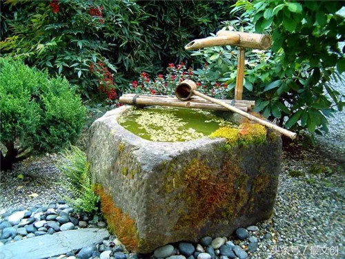 竹噴泉 庭院里的禪意