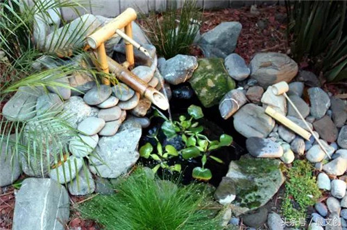 竹噴泉 庭院里的禪意