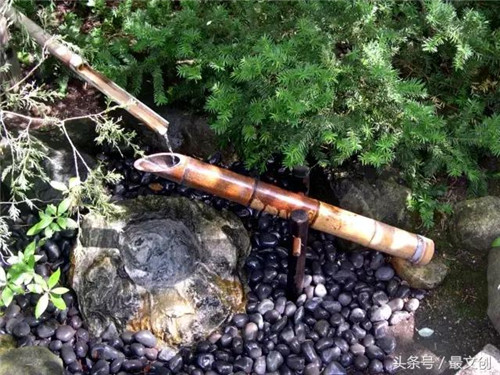 竹噴泉 庭院里的禪意