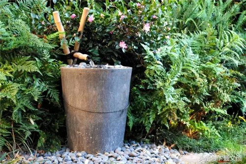 竹噴泉 庭院里的禪意