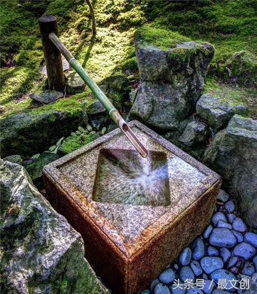 竹噴泉 庭院里的禪意