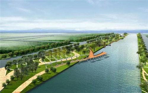 京杭運河生態水系建設工程樣板段破土動工