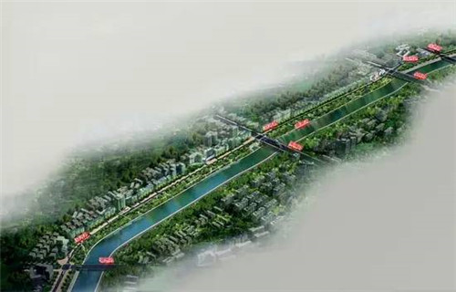 京杭運河生態水系建設工程樣板段破土動工