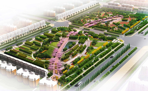 園冶杯專業獎:固安迎賓大道街角北、南公園