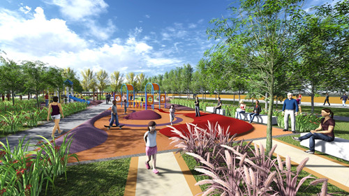 園冶杯專業獎:固安迎賓大道街角北、南公園