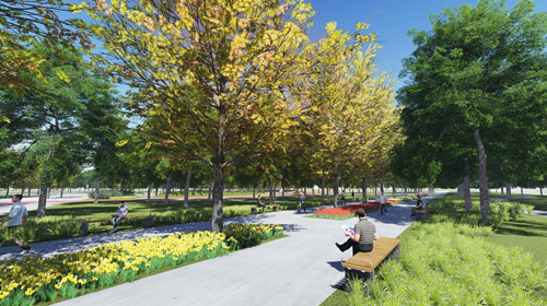 園冶杯專業獎:固安迎賓大道街角北、南公園