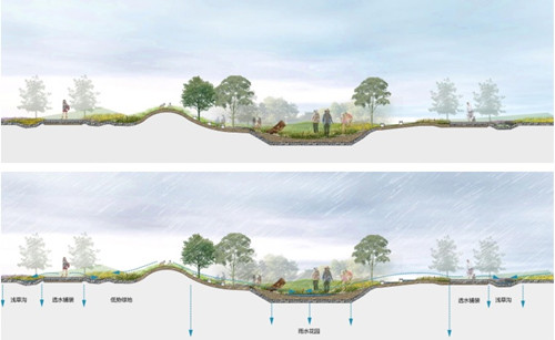 園冶杯專業獎:固安迎賓大道街角北、南公園