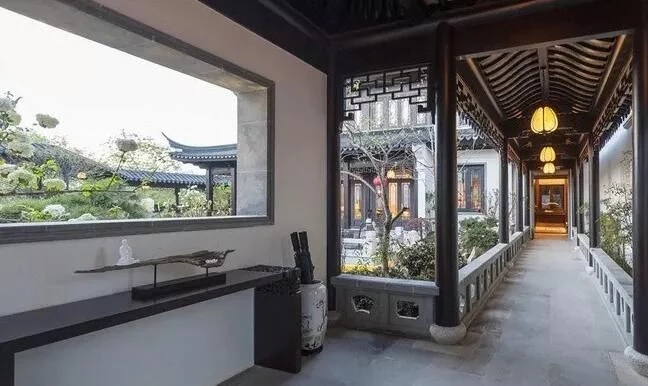 中式庭院,廊道設計,精致景觀