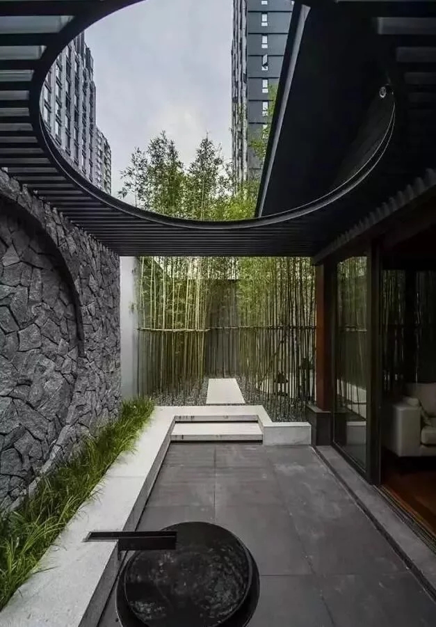 中式庭院,廊道設計,精致景觀