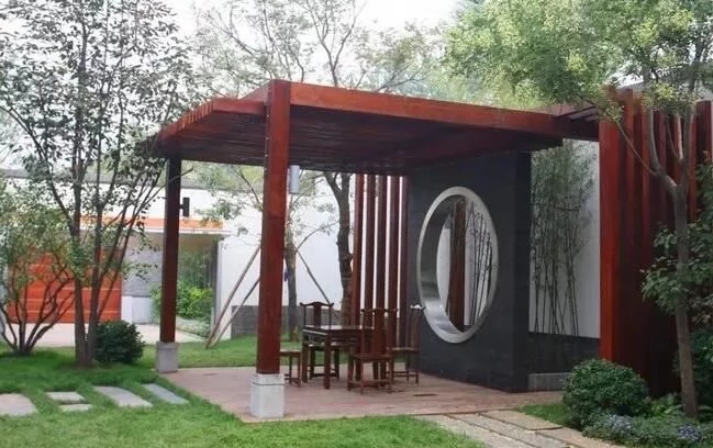 中式庭院,廊道設計,精致景觀