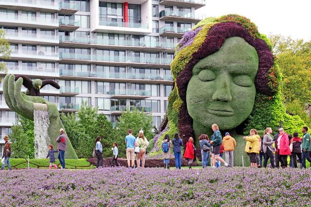 加拿大渥太華植物雕塑作品展，中國作品歡迎