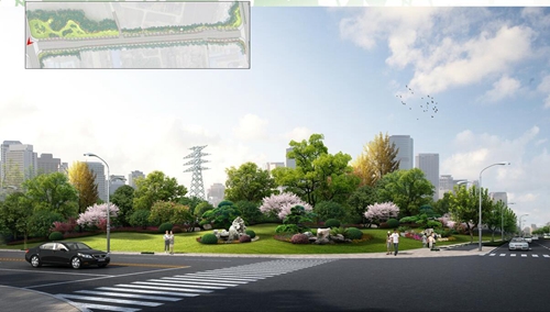 園冶杯專業獎：廬陽工業區天水路、凌湖路綠化施工