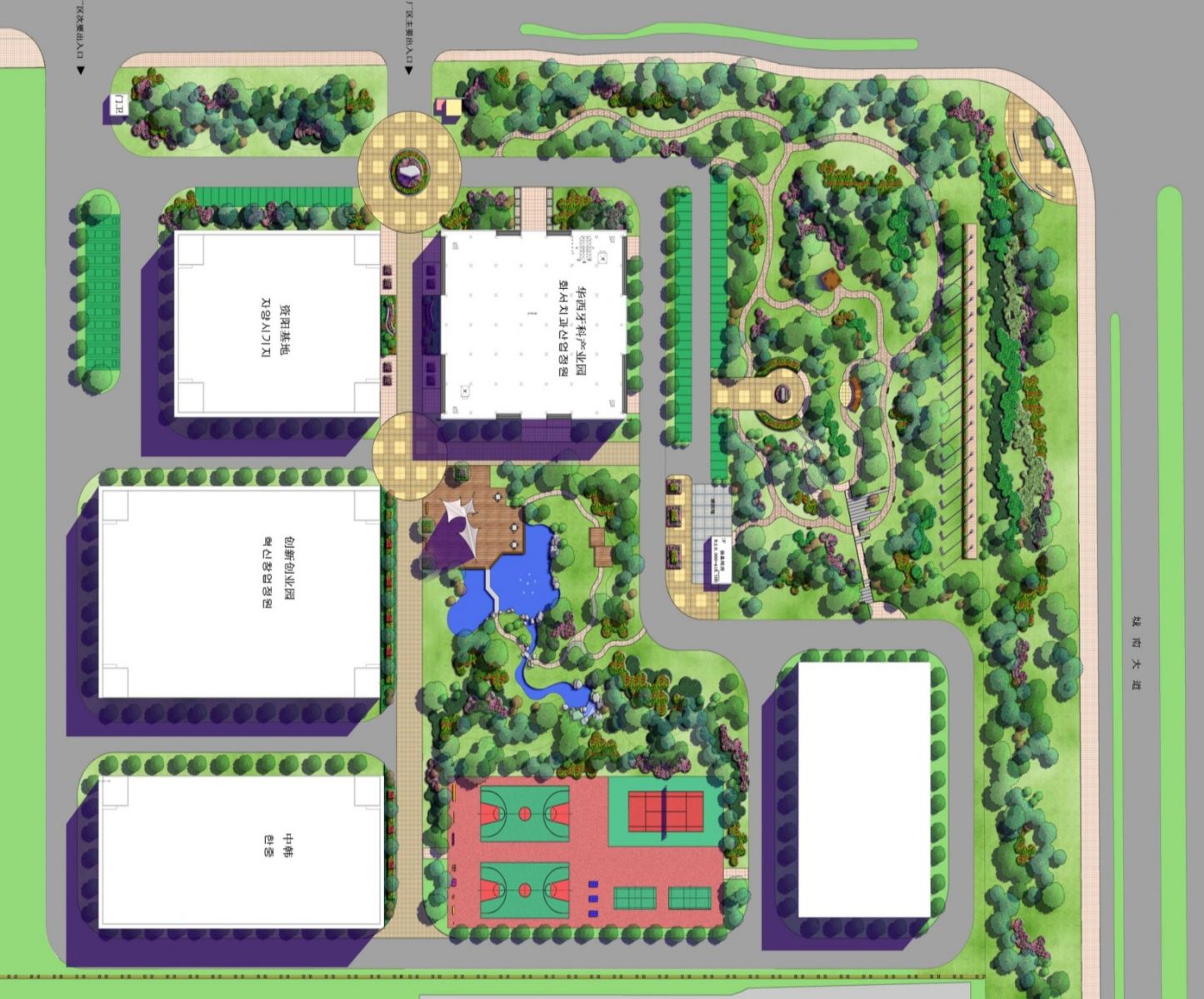 園冶杯專業(yè)獎:資陽高新區(qū)中韓創(chuàng)新創(chuàng)業(yè)園資陽基地華西牙科產(chǎn)業(yè)園景觀工程