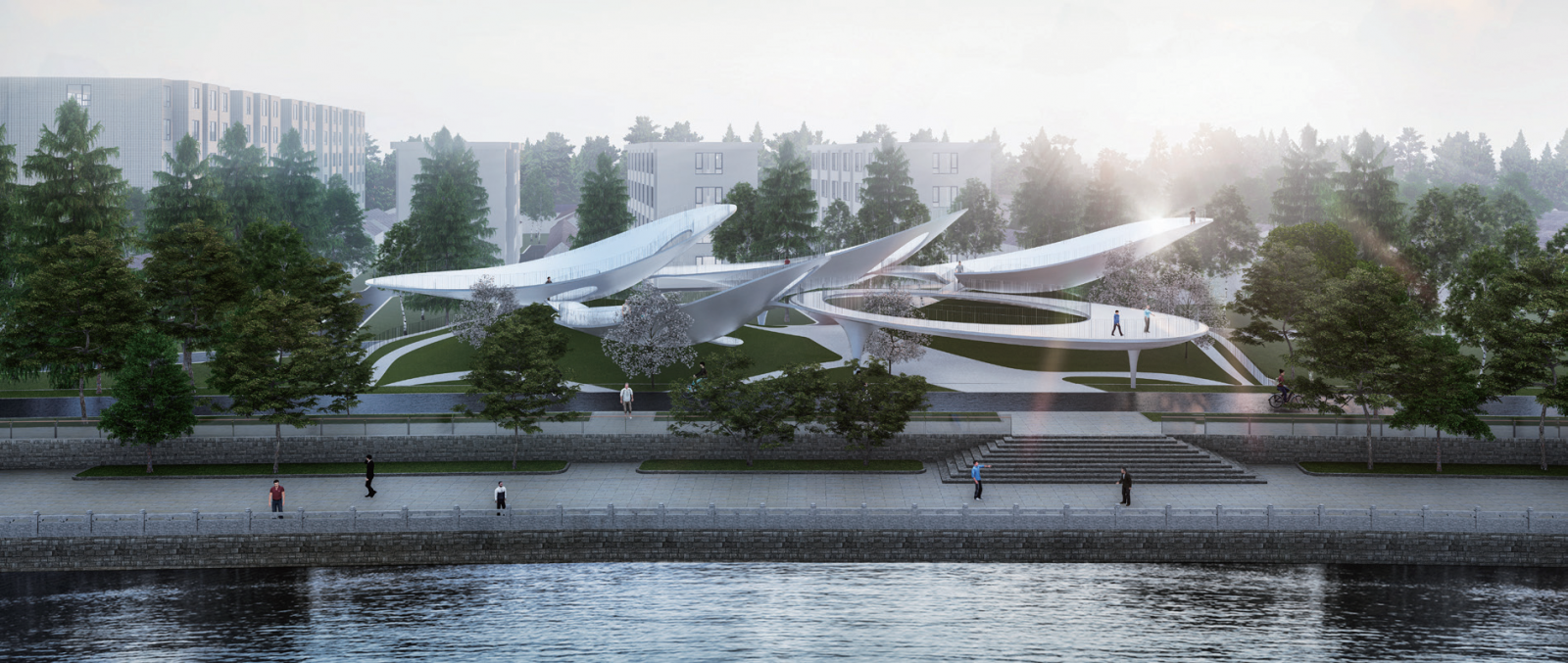 滄州運河活化國際設(shè)計師競賽三等獎作品丨懸舟之境接天云——Sailing in cloud