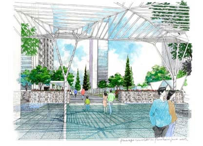 天津仁恒海河廣場景觀設計