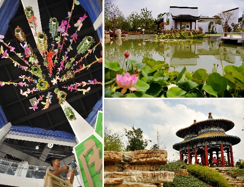 中國第八屆花博會試運行首日超萬名游客入園