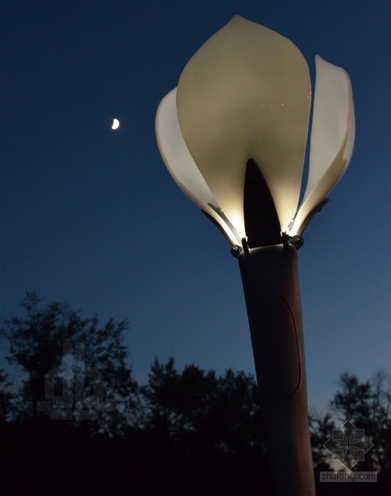 太陽(yáng)能延齡草花朵雕塑