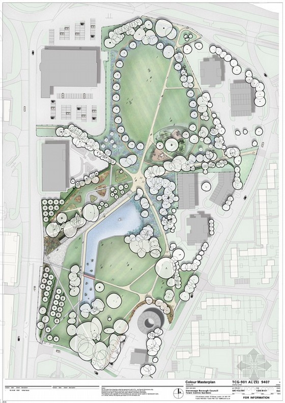 HTA設計的英國斯蒂夫尼奇城中心花園