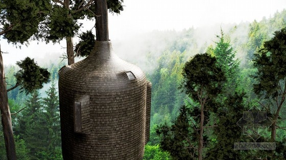 Antony Gibbon設(shè)計的樹屋Embryo