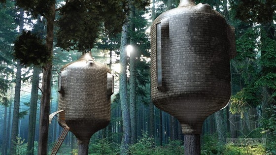Antony Gibbon設(shè)計的樹屋Embryo