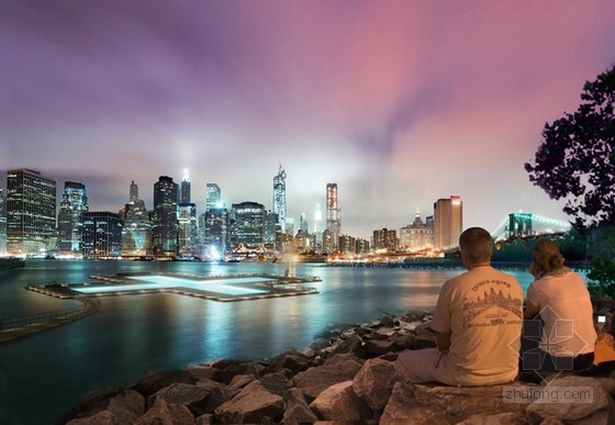 archie等設計的紐約水上漂浮過濾設施+pool