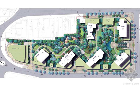 上海復(fù)地新都景觀平面圖